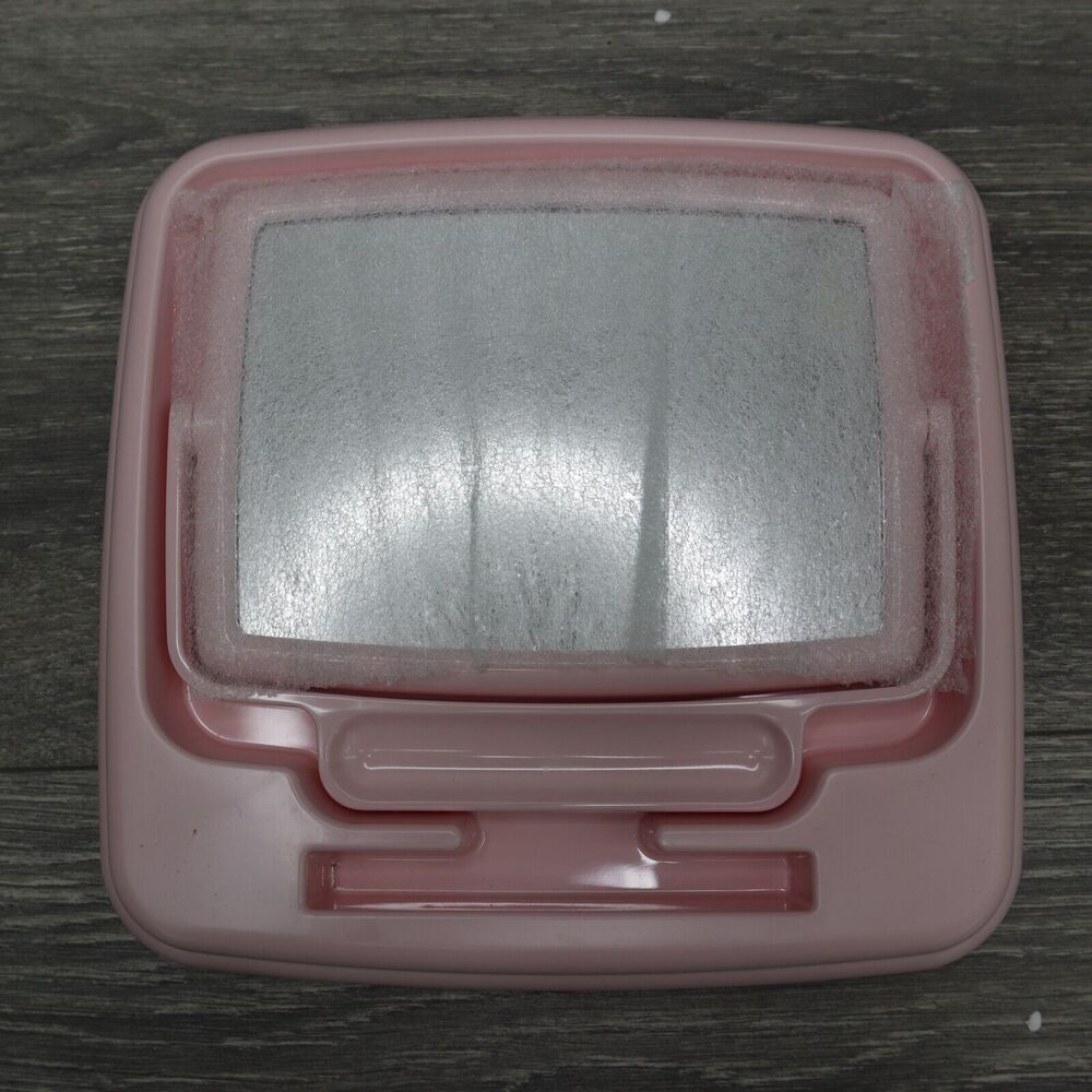 Showcase Mirror Tray Pink Tabletop Vanity Makeup Travel Folding Health Beauty